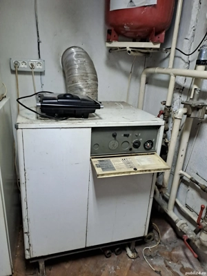 Cazan gaze in functiune.