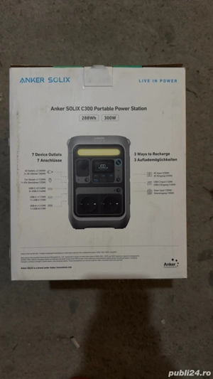Stație de Energie Portabilă Anker SOLIX C300 - 288Wh, 300W, Sigilată Nouă