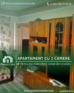 Apartament cu 2 camere   zona Crang   etaj 4   cu imbunatatiri   Pret: 50.000  neg 