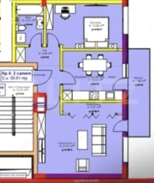 Apartament 2 camere, decomandat, 60 mp, imobil nou, zona Rivus - imagine 2