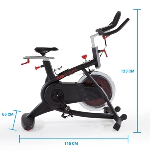 Bicicleta spinning Decathlon Domyos VS900, Volanta 20kg, Curea - imagine 2