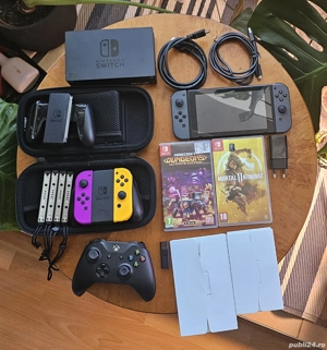 Nintendo switch v2 full box cu extra controller - imagine 2