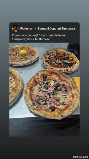 Pizzer cu experiență relevanta