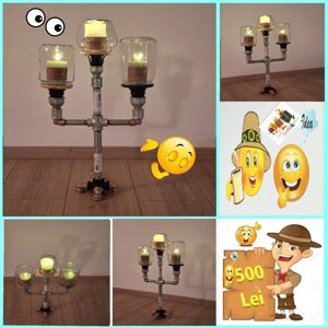 Lampa-Veioza Stil Industrial Pentru Casa-Gradina -Curte