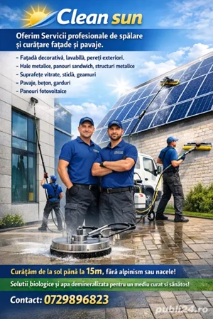 Servicii profesionale de spălare și curăţare fațade și pavaje.