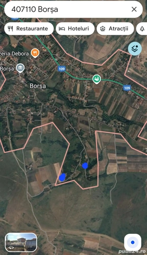 PF Vand teren intravilan 2100 mp si 8600 mp in Comuna Borsa