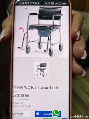 Vand scaun pentru persoane cu dizabilitati!
