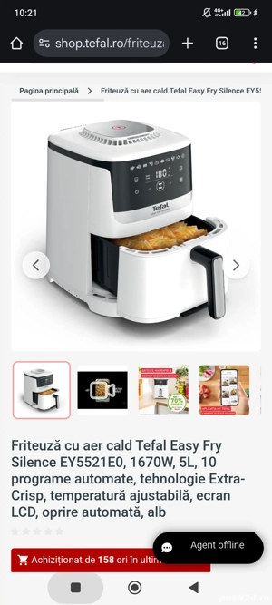 vând friteuza Tefal nouă 