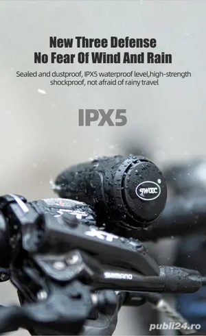 Sonerie alarma antifurt bicicletă trotineta 125db 200mAh Twook IPX5 mi - imagine 2