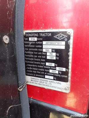 tractor dong feng 304 - imagine 5