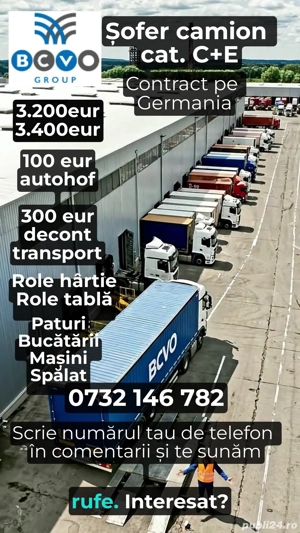 Sofer camion categoria CE