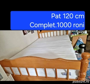 Paturi Complete cu Țambal Saltele și unele cu Noptieră  - imagine 4