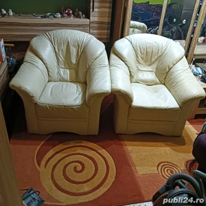 Vînd 2 fotolii din piele.