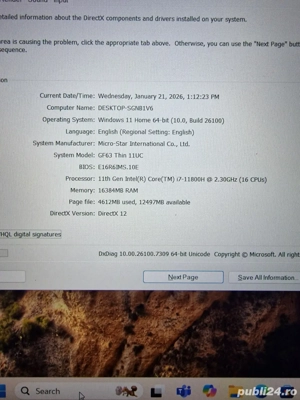 Laptop MSI GF63 Thin11uk - imagine 5