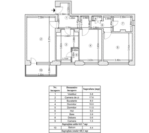Apartament 3 camere decomandat, vedere Parc Morarilor - 10 min. metrou