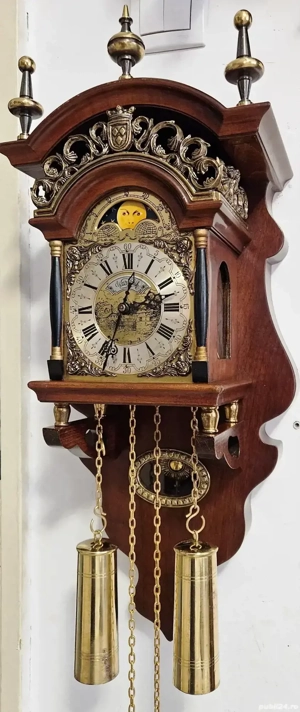 Ceas de perete cu pendula si 2 greutati Wuba - Warmink