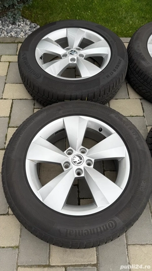 Roti Skoda Kodiaq jante 17 5x112  anvelope 215 65  17  Audi Q3 VW Tiguan - imagine 4