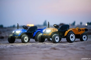 Tractoras electric Kinderauto 1804 2x45W 12V remorca basculabila - imagine 2