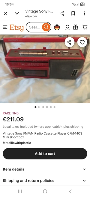 Radiocasetofon Sony cfm 140l - imagine 3