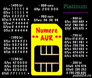     Numere Telefon Vip Aur Gold * Numar Cartela