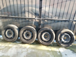 Patru jante originale Renault 16 inch ET47 J7x16H2 + Anvelope iarna Dunlop Winter Sport 5 (205x55) 