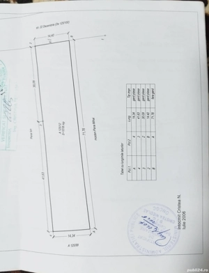 Vând teren intravilan 1000 mp cu două ieșiri 
