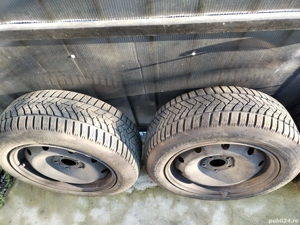 Patru jante originale Renault 16 inch ET47 J7x16H2 + Anvelope iarna Dunlop Winter Sport 5 (205x55)  - imagine 7