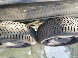 Patru jante originale Renault 16 inch ET47 J7x16H2 + Anvelope iarna Dunlop Winter Sport 5 (205x55)  - imagine 8