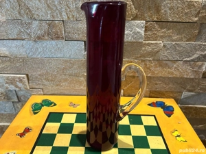 Carafă de Colecție Egermann   Cristal Roșu de Boemia