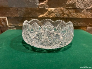 Fructieră de Colecție din Cristal de Plumb (Bleikristall)   Diametru 18 cm - imagine 2