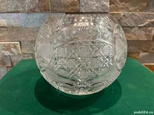 Vas de Colecție în Formă de Balon   Cristal de Plumb (Bleikristall)   Înălțime 17 cm   Vintage