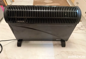 Convector electric podea 2000W, termostat reglabil 3 trepte, negru