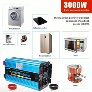 Invertor 6000 w varf si 3000 continuu . Sinus de unda pura