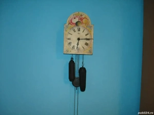 Ceas de perete antic cu greutati marca KIENZLE - imagine 4