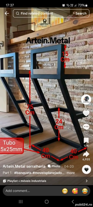 Confectii metalice, mobilier loft la comanda! - imagine 5