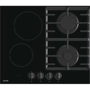 Plita incorporabila GORENJE, Gaz + Electric, 4 arzatoare, neagra