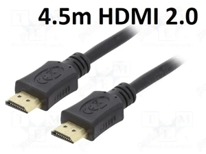Cablu HDMI 4.5m | 2.0 | Ethernet | 4k@60Hz | Conectori auriti
