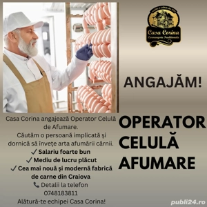 Angajam operator celula afumare