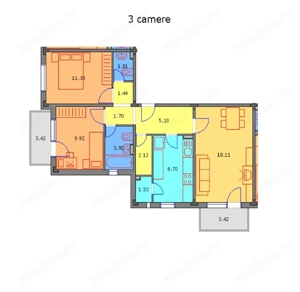 De vanzare apartament 3 camere Apusului - imagine 9