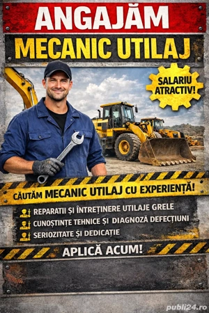 Angajăm Mecanic Utilaje Constructii