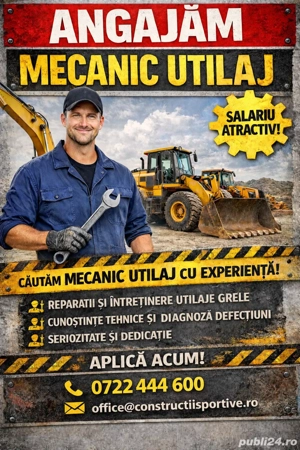 Angajăm Mecanic Utilaje Constructii - imagine 2