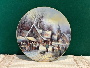 Farfurie de Colecție Weihnachtsmarkt auf dem Lande Tettau Bradex