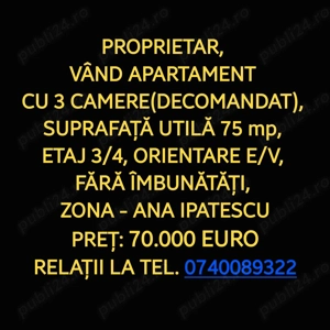 Apartament 3 camere (decomandat)