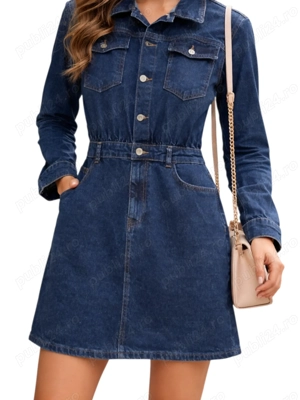 Rochie denim albastru închis mărimea 38 nouă 