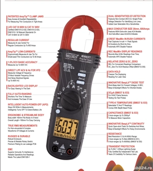 Cleste ampermetric Brymen BM037 profesional True RMS AC DC CAT IV - imagine 2