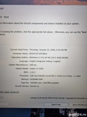 Laptop Dell Vostro 153530 - imagine 3