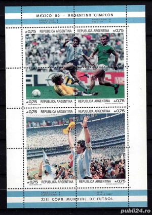 Timbre fotbal maradona nestampilate