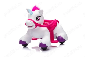 Calut electric, Kindeplay Unicorn, pentru copii 3-4 ani, 70W, 12V, roz