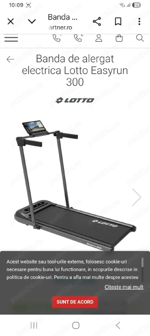 bandă alergare electrică nouă,made Italia,2,5 CP,sarcina 100 kg