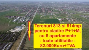 Mosnita Noua - teren pentru constructie 6apartamente - toate utilitatile